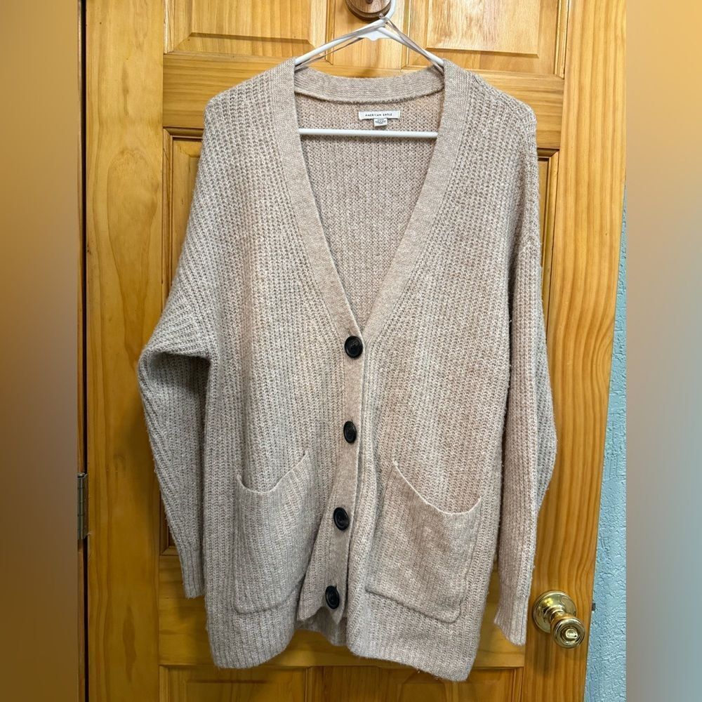 American Eagle size S oversized Cozy Beige Cardigan Sweater